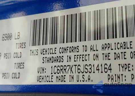 2018 Ram 1500 Express 4X4 5'7 Box from USA, damaged, VIN 1C6RR7KT6JS314164